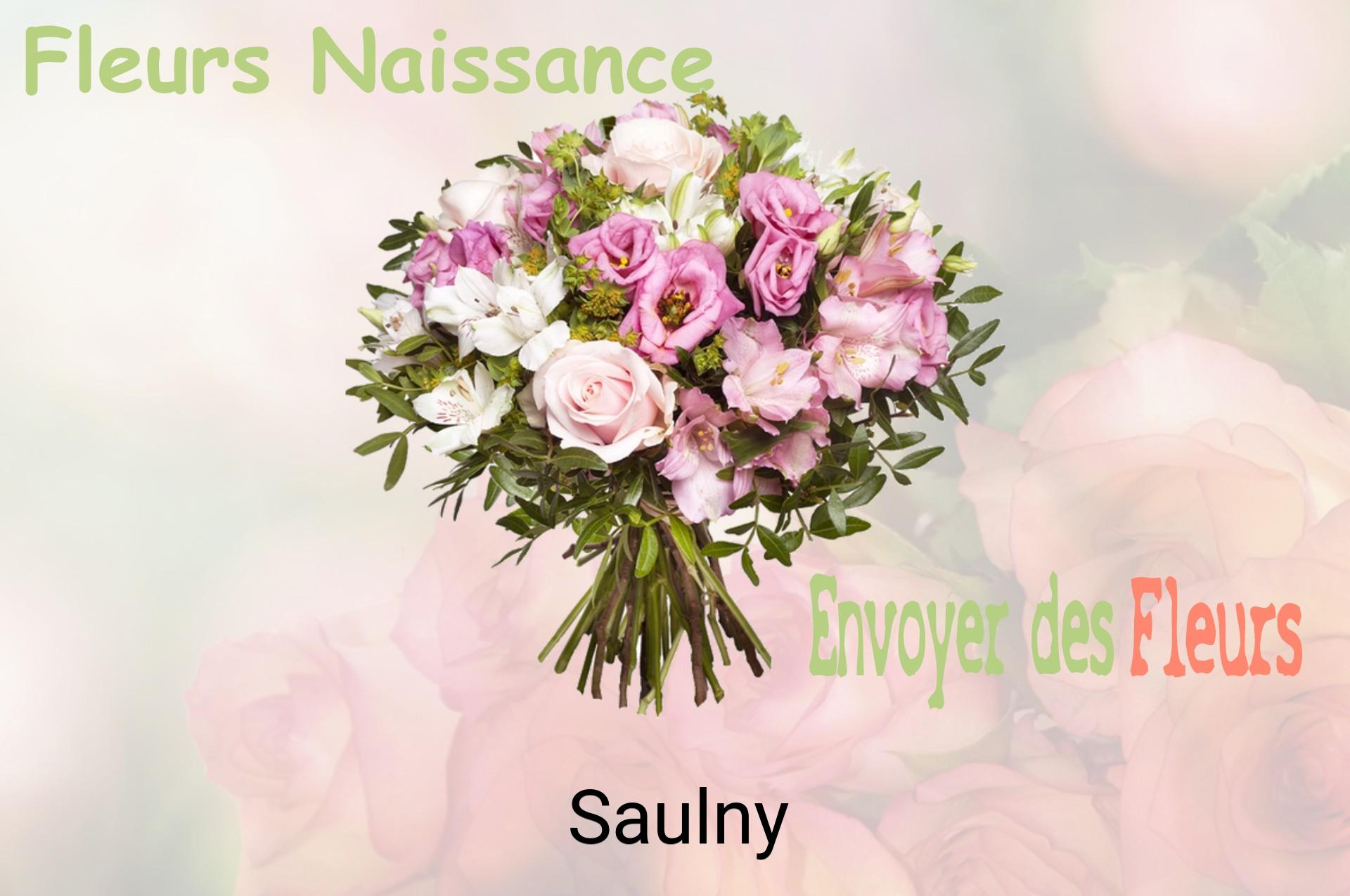 Bouquet de fleurs de naissance livré à Saulny